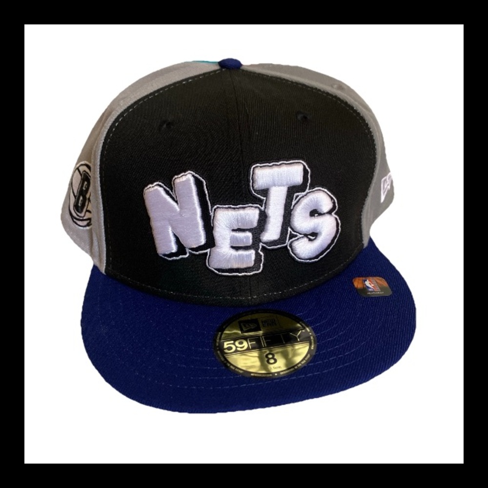 BROOKLYN NETS NEW ERA 59 FIFTY CITY EDITION FITTED MENS HAT BLACK BLUE 8 New